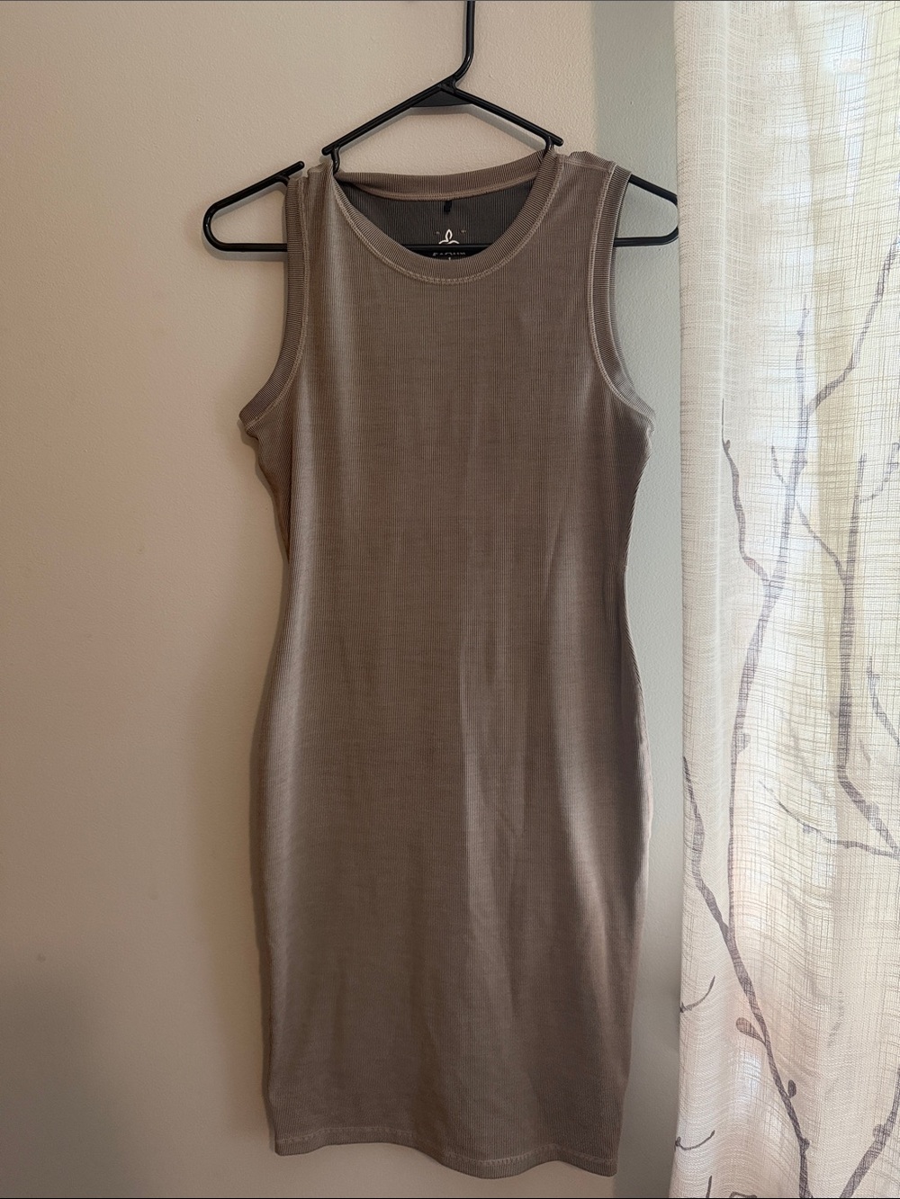Sleeveless Bodycon Dress in Taupe